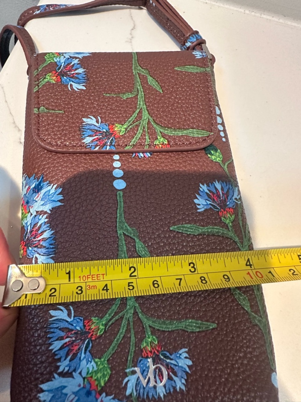 Vera Bradley NWT Brown Floral Slim Easy Crossbody Faux leather - Picture 8 of 8